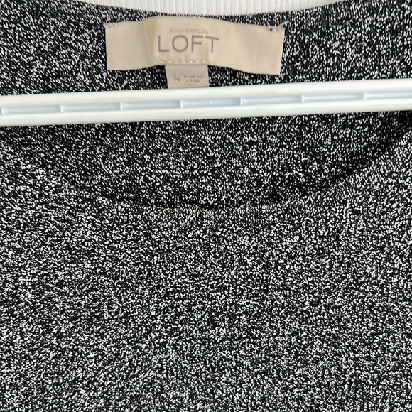 Loft size medium tank top. Black and white speckled - Picture 2 of 4